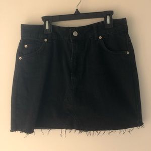 Topshop MOTO Black Jean Skirt US Size 8